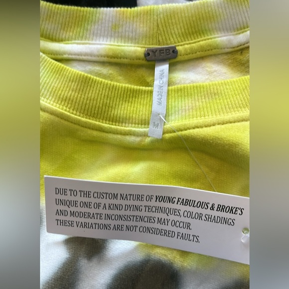 YOUNG FABULOUS AND BROKE BOWIE TIE DYE MUSCLE TEE MEDIUM - Picture 6 of 6